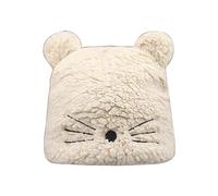 HINAYOSAN Bonnet en peluche berbère pour femme - Bonnet doux et chaud - Motif tête de mort - Activité de plein air - Adolescente - Jolie coiffe de voyage chaude pour l'hiver, beige, Taille unique