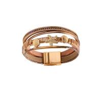 HINAYOSAN Bracelet élégant en cuir synthétique inspiré des étoiles de mer et coquillages, taille unique, Comme décrit