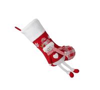 HINAYOSAN Broderie sur bas de Noël élégant brodé pour stockage de cadeaux pendentif pour célébration grande chaussette