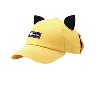 HINAYOSAN Casquette de baseball mignonne avec oreilles lunettes homme printemps et automne lunettes de soleil femmes chapeau étudiant extérieur adul mignon lunettes hommes casquettes pour la mode vrac