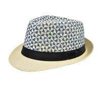 HINAYOSAN Chapeau de paille Fedora British Panama imprimé chapeau de soleil pour activités de plein air chapeau de paille costume, beige, Taille unique