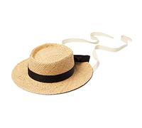 HINAYOSAN Chapeau de paille unisexe pour garçons et filles pour un tempérament noble - Ornement gracieux - Accessoire de bord de mer raffiné pour la protection des enfants - Chapeaux de paille pour