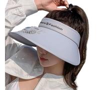 HINAYOSAN Chapeau de refroidissement rechargeable avec ventilateur de ventilation intégré pour activités de plein air, chapeau de soleil, léger, respirant, accessoire de refroidissement unisexe, gris