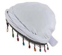 HINAYOSAN Chapeau vintage tressé à queue torsadée pour adulte - Tête de mort - Pour sport de plein air - Turban décontracté - Pour femme, blanc, Taille unique
