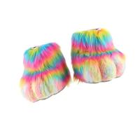 HINAYOSAN Chaussons en fourrure avec pattes de chat et loup, chien, renard, pour Halloween, cosplay, accessoires de costume d'animaux, b, Taille unique