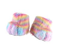 HINAYOSAN Chaussons en fourrure avec pattes de chat et loup, chien, renard, pour Halloween, cosplay, accessoires de costume d'animaux, C, Taille unique