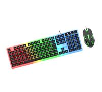 HINAYOSAN Clavier de jeu filaire et combo clavier mécanique rétroéclairé à LED 104 touches Accessoires PC Combo ergonomique pour jeu