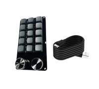 HINAYOSAN Clavier macro mécanique 9 touches, 10 touches, 12 touches, 15 touches avec bouton personnalisable, commutateurs remplaçables à chaud pour joueurs et programmeurs