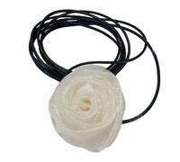 HINAYOSAN Collier rose délicat ornement belle chaîne de cou élégant pendentif floral corde à lacets pour dames à la mode corde fleur, taille unique, Comme décrit, Comme décrit.