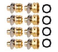 HINAYOSAN Connecteurs de réparation de tuyau d'arrosage en aluminium résistant à la corrosion - Convient pour tuyaux de 1,9 cm avec colliers de serrage en acier inoxydable - 4 pièces faciles à