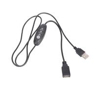 HINAYOSAN Cordon de contrôleur USB réglable à 3 vitesses compatible avec ventilateurs de refroidissement pour ordinateur portable DC 5 V 3 A Sortie USB Extension de ventilateur