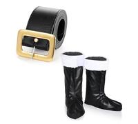 HINAYOSAN Costume de Père Noël Costume de Noël Accessoires Clauses Boot C Sur-cuir Ceinture Père Noël