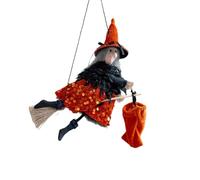HINAYOSAN Costume de sorcière d'Halloween avec sac à balai et chapeau Accessoires de fête sur le thème d'Halloween pour adultes Cosplays Balais