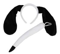 HINAYOSAN Costume pour chien Queue, nez, queue, nœud papillon, gant et jupe pour chien - Costume d'Halloween pour enfant