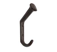 HINAYOSAN Crochet décoratif en fer forgé robuste pour porte d'entrée avec finition noire vintage pour accrocher des vêtements, accessoires, rangement crochet de porte européen