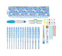 HINAYOSAN Crochet ergonomique 2,0 mm-6. OU 2.-8. Aiguille ergonomique pour tricoter, crochet, écharpe, gants, crochet pour les amateurs d'artisanat