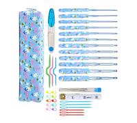 HINAYOSAN Crochet ergonomique 2,0 mm-6. OU 2.-8. Aiguille ergonomique pour tricoter, crochet, écharpe, gants, crochet pour les amateurs d'artisanat