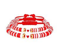 HINAYOSAN Ensemble de bracelets d'amitié flexibles et extensibles en argile douce, bracelets réglables et légers, pour meilleur ami, tissés à la main, taille unique, Comme décrit