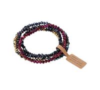 HINAYOSAN Ensemble de bracelets en verre effet arc-en-ciel avec perles et chaîne réglable pour soirée - Hypoallergénique, taille unique, Comme décrit