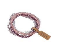 HINAYOSAN Ensemble de bracelets en verre effet arc-en-ciel avec perles et chaîne réglable pour soirée - Hypoallergénique, taille unique, Comme décrit