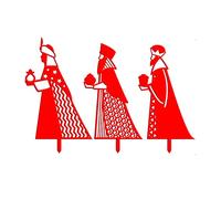 HINAYOSAN Ensemble de crèche de Noël creuse, décoration de jardin avec piquet pour cour, terrasse, panneau de cour, paysage