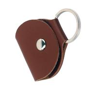 HINAYOSAN Étui de rangement portable pour médiators, porte-clés, sac de rangement pour médiators en cuir PU, cadeau pour guitariste, marron