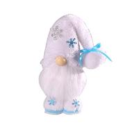 HINAYOSAN Flocon de neige de Noël debout décoratif en forme de flocon de neige blanc pour la maison, le Nouvel An, la fête d'anniversaire, la décoration de nains debout