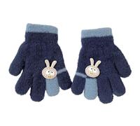 HINAYOSAN Gants chauds et épais pour enfants sur le thème de dessin animé pour l'hiver, bleu marine, taille unique