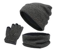 HINAYOSAN Gants d'hiver pour écran tactile avec doublure en polaire - Pour temps froid - Pour la course à pied, la conduite, le cyclisme, le travail - Chauffe-tête