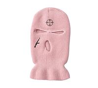 HINAYOSAN Housse d'hiver en tricot à 3 trous pour le ski, cache-cou en tricot thermique pour sports de plein air, bonnet tricoté pour bébé fille, garçon, homme, femme, pour l'hiver, nouveau-né avec