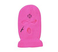 HINAYOSAN Housse d'hiver en tricot à 3 trous pour le ski, cache-cou en tricot thermique pour sports de plein air, bonnet tricoté pour bébé fille, garçon, homme, femme, pour l'hiver, nouveau-né avec