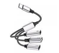 HINAYOSAN Hub USB C 3 en 1 type USB 2.0 répartiteur avec port OTG 60 W de puissance pour transfert de données rapide et charge pour ordinateur portable pour tablette