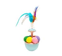 HINAYOSAN Jouet à redressement automatique pour chaton avec accessoires en peluche à plumes pour chats curieux