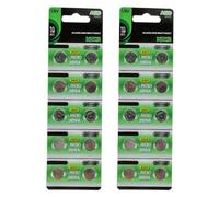 HINAYOSAN Lot de 10/20 piles bouton AG10 LR1130 1,55 V alcalines pour télécommandes de montres