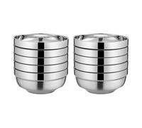 HINAYOSAN Lot de 10 bols à riz pratiques en acier inoxydable 304 de 15,2 cm, robustes, lavables au lave-vaisselle, empilables pour salle à manger familiale, bols en acier inoxydable pour