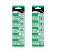 HINAYOSAN Lot de 10 piles bouton haute capacité AG1 LR621 AG1 1,5 V pour montres, calculatrices, petits appareils électroniques