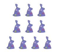 HINAYOSAN Lot de 10 pochettes de rangement pour œufs de Pâques 18 x 10,50 cm pour décoration de table de fête, activités scolaires