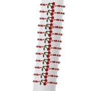 HINAYOSAN Lot de 12 bracelets tressés avec perles de cristaux et de cerises vibrantes - Bracelets réglables pour tous les âges - Pour les fêtes
