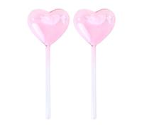 HINAYOSAN Lot de 2 globes d'arrosage en forme de cœur pour fleurs d'intérieur et d'extérieur