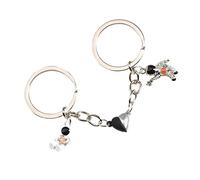 HINAYOSAN Lot de 2 porte-clés en forme de cœur avec motif astronaute de l'espace - Cadeau pour homme et femme, b, taille unique