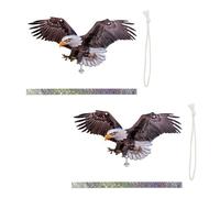 HINAYOSAN Lot de 2 sculptures en acrylique pour dissuasion d'oiseaux avec surfaces réfléchissantes pour protéger le jardin extérieur Décoration activée par le mouvement