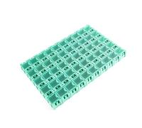HINAYOSAN Lot de 50 boîtes de rangement robustes en ABS avec couvercles transparents pour pièces électroniques empilables