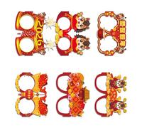 HINAYOSAN Lot de 6/12 lunettes de Nouvel An 2026 - Décorations de fête - Accessoires photo lisses et étincelants pour compte à rebours