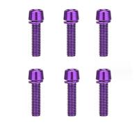 HINAYOSAN Lot de 6 boulons hexagonaux coniques en acier inoxydable pour tige de vélo avec rondelles