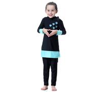 HINAYOSAN Maillots de bain musulmans pour filles enfants maillots de bain modestes maillots de bain couverture complète maillot de bain ensemble de maillots de bain enfants musulmans maillot de bain