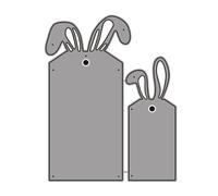 HINAYOSAN Matrices de découpe en métal pour étiquettes de lapins de Pâques - Pochoirs de gaufrage pour la fabrication de cartes - Matrices de découpe en métal pour cartes de Pâques, lapins, étiquettes