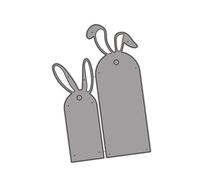 HINAYOSAN Matrices de découpe en métal pour étiquettes de lapins de Pâques - Pochoirs de gaufrage pour la fabrication de cartes - Matrices de découpe en métal pour cartes de Pâques, lapins, étiquettes