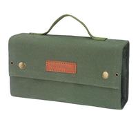 HINAYOSAN Organisateurs de condiments de voyage portables compacts avec 10 bocaux rechargeables pour la randonnée, les repas de camping, les épices, vert militaire, Taille unique