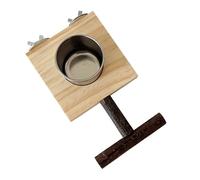 HINAYOSAN Perchoir pour perroquets avec bol en métal pour perruches - Assemblage facile - Perchoirs à vis - Mangeoire pour petits oiseaux - Perchoirs debout - Accessoires pour cage à oiseaux