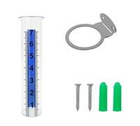 HINAYOSAN Pluviomètre de rechange en verre avec support en acier inoxydable, mesure décorative pour résistance à la cour 17,8 cm